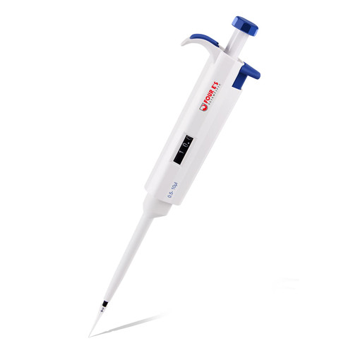 Adjustable Micropipette, Four E's Scientific 10uL Lab Manual Pipettes, Single Channel Pipette, 0.5-10uL