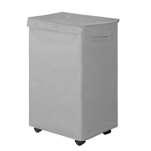 WOWLIVE 90L Large Laundry Hamper with Lid and Wheels Rolling Collapsible Laundry Basket Handle Foldable Tall Dirty Clothes Hamper Dorm Room Storage for Bedroom Bathroom, Grey WOWLIVE 90L Large Laundry Hamper with Lid and Wheels Rolling Collapsible Laundry Basket Handle Foldable Tall Dirty Clothes Hamper Dorm Room Storage for Bedroom Bathroom, Grey
