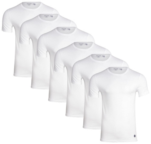 Life is Good Men's Undershirts - Soft Breathable Crew Neck T-Shirt (6 Pack), Size X-Large, White