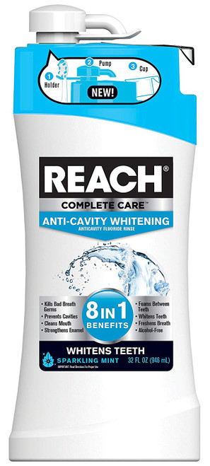 Reach Complete Care 8-In-1 Plus Whitening Mouth Rinse, 32 Fl. Oz./946 mL., Pack of 4