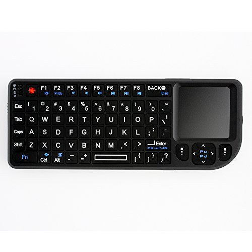 Miritz 2.4G Wireless Mini Keyboard and Mouse Touchpad Remote Control Windows/Android/Google/Smart TV/HTPC/IPTV/Mac OS/Linux Black