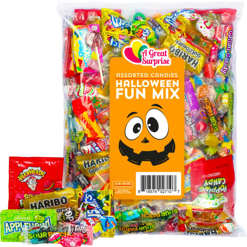 Assorted Candy - Bulk Candy - Halloween Party Mix - Goodie Bag Stuffers for Trick or Treating - Candy Variety Pack - Pinata Candy - Individually Wrapped Candies - Fun Size Candy - Bag Candy - 4 Pounds