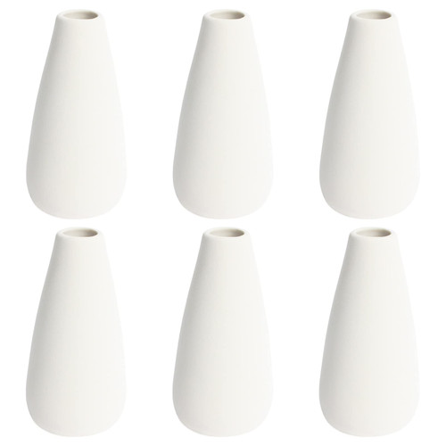 YANLING 6 Pack Small White Vase for Home Decor, 5 inch Modern Ceramic Vases for Pampas Grass, Boho Vase White Vases for Dried Flowers, Wedding Dinner Table Party YANLING 6 Pack Small White Vase for Home Decor, 5 inch Modern Ceramic Vases for Pampas Grass, Boho Vase White Vases for Dried Flowers, Wedding Dinner Table Party