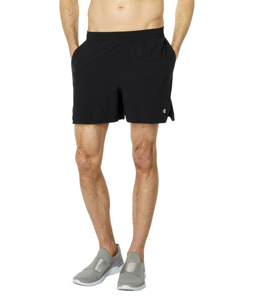 Champion Brief Liner, MVP, Gym Men, Moisture Wicking Shorts, 5", Black C Patch Logo, X-Large