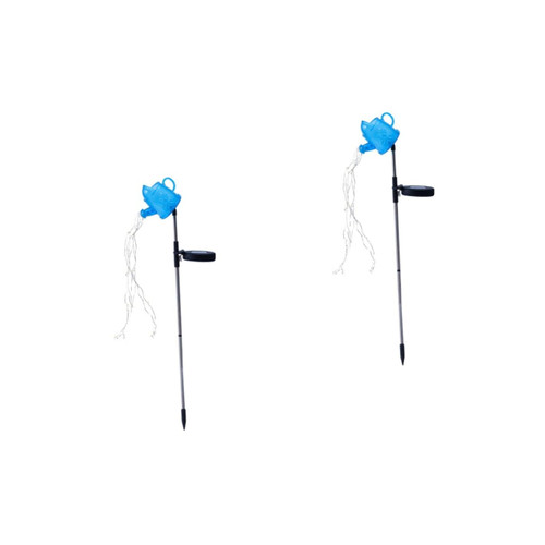 OSALADI 2pcs Waterfall Lights Outdoor Lawn Decorations Outdoor Solar lamp Solar Lights Outdoor LED Lanterns Outdoor Garden Lights Solar Kettle Light Decorative Solar Lamp Lawn Light abs