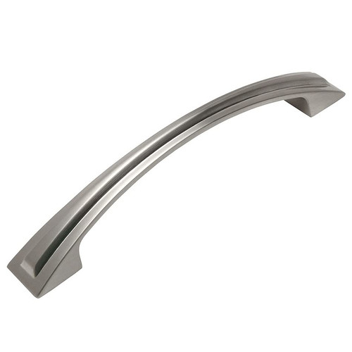Cosmas 10 Pack 124-128SN Satin Nickel Modern Arch Cabinet Hardware Handle Pull - 5" Inch (128mm) Hole Centers