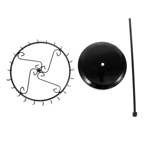 Holibanna Jewelry Display Stand Rotary Storage Rack Metal Organizer Shelf Simple Earrings Rotating Earring Stand Jewelry Display Rack Earring Display Holder Iron Black Earrings Display Stand