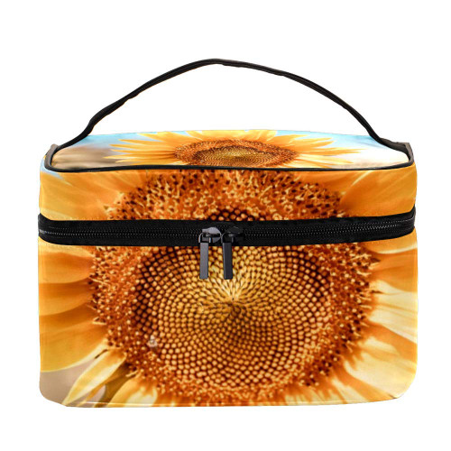 Inhomer Cosmetic Bag Sunflower Travel Makeup Case Handy Toiletry Organizer Storage Box Inhomer Cosmetic Bag Sunflower Travel Makeup Case Handy Toiletry Organizer Storage Box