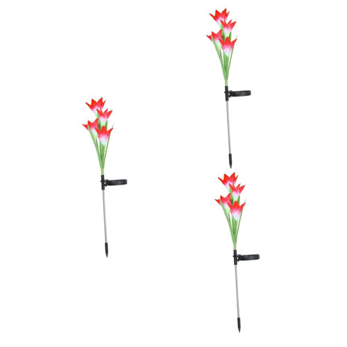 DOITOOL 3pcs Garden Lights Solar Powered Fashion Lily Shaped Lamp 4- Head Lily Lamp Solar- Powered Light Lawn Lamp Solar-Powered Light 4-Head Lily Lamp Outdoor Light Post Night Light DOITOOL 3pcs Garden Lights Solar Powered Fashion Lily Shaped Lamp 4- Head Lily Lamp Solar- Powered Light Lawn Lamp Solar-Powered Light 4-Head Lily Lamp Outdoor Light Post Night Light