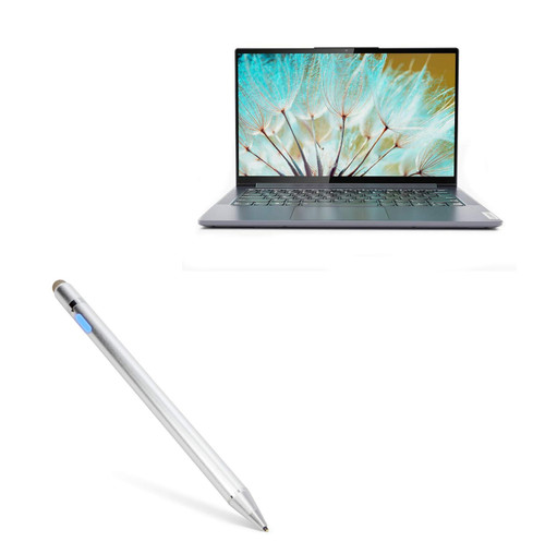 BoxWave Stylus Pen Compatible with Lenovo Yoga 7i (14 in) - AccuPoint Active Stylus, Electronic Stylus with Ultra Fine Tip for Lenovo Yoga 7i (14 in) - Metallic Silver BoxWave Stylus Pen Compatible with Lenovo Yoga 7i (14 in) - AccuPoint Active Stylus, Electronic Stylus with Ultra Fine Tip for Lenovo Yoga 7i (14 in) - Metallic Silver