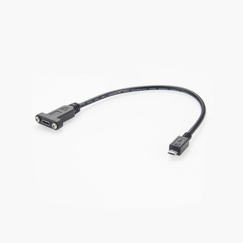 GXMRHWY Panel Mount USB 3.1 Type-C Socket to Micro USB B Plug Cable Overmolding Cable Extension 30CM