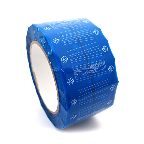 Cyan Blue Tamper Evident Adhesive Carton Sealing Packing Tape 2" (50mm) x 55 Yards, 3.2 Mil