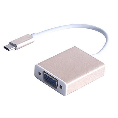 OSA USB C to VGA Adapter, USB Type C to VGA Cable Converter Support 1080P Converter for Apple MacBook Series, Chromebook Pixel - Rose Gold