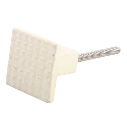 Indian Shelf 6 Pieces Cabinet Knobs | Square Modern Cabinet Knobs | Cream Knobs for Dresser Drawers Kids | Iron Nursery Knobs for Dresser | Dresser Drawer Knobs and Pulls | Unique Cabinet Pulls