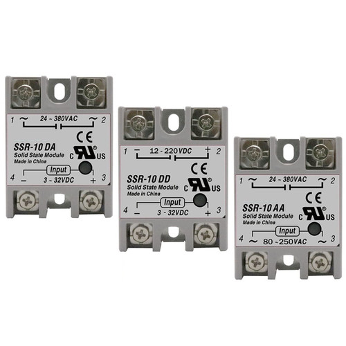 SSR-25DA SSR-40DA SSR 10A 25A 40A 60A 80A 100A Solid State Relay Module DC 3-32V Input AC 24-380V Output PID Temperature Control 1Pcs (Color : DA, Size : SSR-60A)