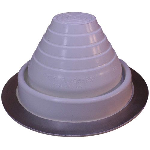 Flashers #3 White EPDM Flexible Roof Jack Pipe Boot Metal Roofing Pipe Flashing (Pipe OD 1/4" to 5")