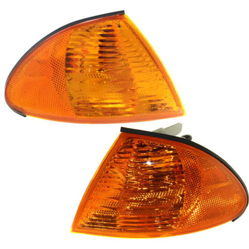 For 1999-2000 BMW 323i Pair Park/Signal Lights Driver and Passenger Side park/signal/marker combo; Sedan/4dr wagon; E46; w/amber lens BM2520104 BM2521104