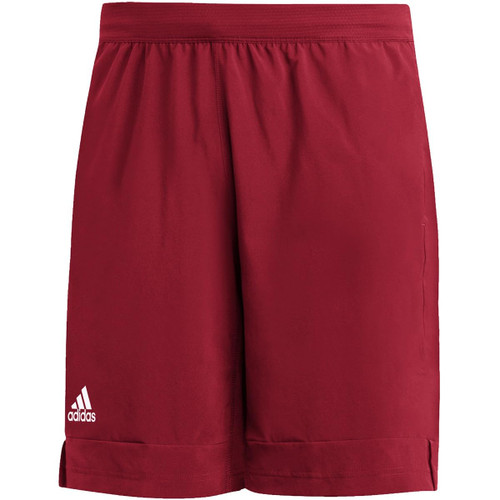 adidas Men's Stadium 9" Pocketed Shorts Scarlet | White 2XL