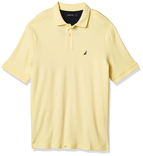 Nautica Men's Classic Fit Short Sleeve Solid Soft Cotton Polo Shirt, French Vanilla, 3X