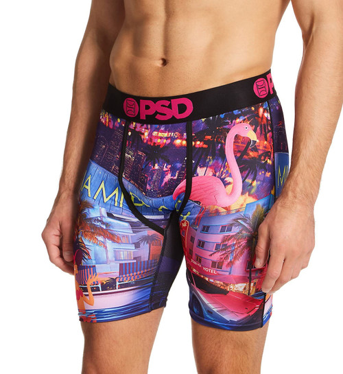 PSD Mens Boxer Brief (Multi/Miami Beach, XL)