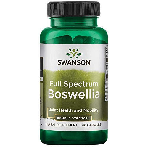 Swanson Boswellia Joint Mobility Respiratory Health Support Supplement Full Spectrum Double Strength 800 mg 60 Capsules