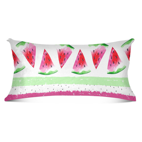 Emelivor Watermelon Throw Pillow Covers Velvet Pillow Covers Soft Cushion Covers Comfortable Pillowcases Decorative Pillows for Couch Bedroom Car Sofa - Body, 21x54 in