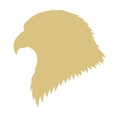 Hawk Head Cutout Unfinished Wood Mascot Bird Animal Everyday Door Hanger MDF Shaped Canvas Style 1 (24")
