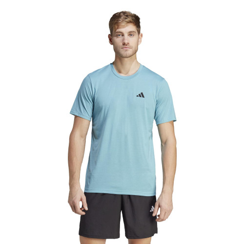 adidas Men's Essentials Feel Ready Training T-Shirt, Preloved Blue/Black, Large