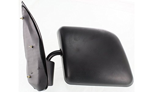 Manual Folding Econoline Van 92-07 Left Side Manual Folding Swing Lock Type Flat Glass Textured Black