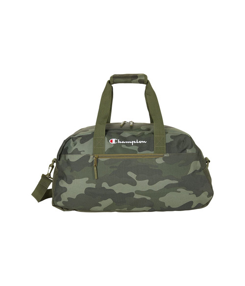 Champion unisex adult Logo Duffel Bags, Camo/Cargo Olive, One Size US