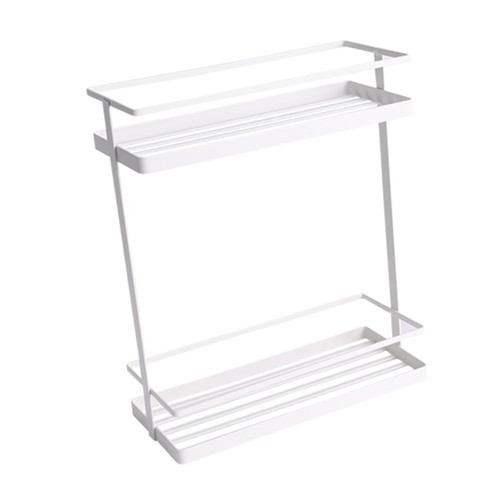 Storage Shelving 1pc Double Kitchen Storage Kitchen Rack Storage Shelving Storage Shelf Rack Kitchen Storage Holders Seasoning Bottle Stands Storage Rack Shelf Cruet Rack White