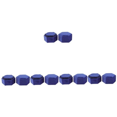 Holibanna 5pcs Box Jewelry Box necklace holder earring stand wood bracket earring holders engagement ring case heart ring hexagon ring wooden ring box Proposal gift box bride velvet