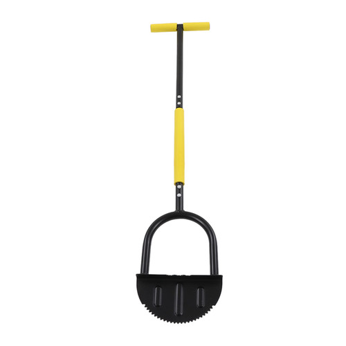 MIGONG Edger Lawn Tool, Steel Sponge Keep Clean Steel Blade Large Pedal Platform Long Enough T Shaped Handle Lawn Edger, Soft Ensures Durability Edger for Garden