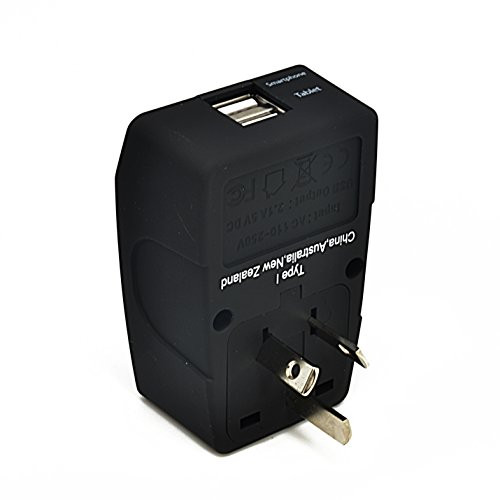 Ceptics GP4-16 2 USB Australia Travel Adapter 4 in 1 Power Plug (Type I) - Universal Socket
