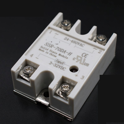 FOUNCY Solid State Relay SSR-70DA-H 70A SSR 70DA-H 3-32V DC to 90-480V AC Solid State Resistance Regulator 1Pcs