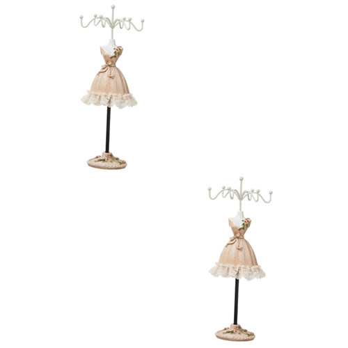 Holibanna 2pcs earring support resin necklace coat hanger stand necklace stand earrings holder earrings stand earring storage rack wall jewelry mount accessories storage rack household easel