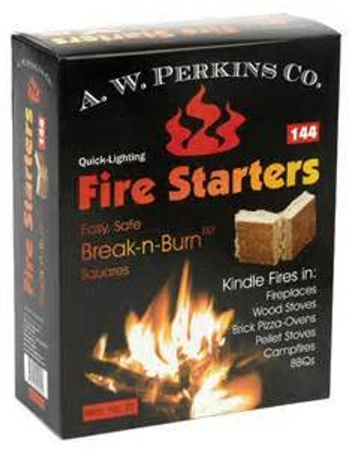 Chimney 81190 AW Perkins Fire Starters - 144 Squares Per Box
