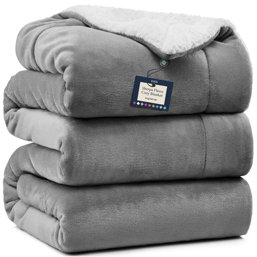 BELADOR Sherpa Fleece Blanket for Bed King Size 108x90 Inches Extra-Large Blankets - Super Cozy Fuzzy Warm Anti-Static Soft Blanket for Couch Fleece Blanket - Sherpa Throw Blankets & Throws for Sofa BELADOR Sherpa Fleece Blanket for Bed King Size 108x90 Inches Extra-Large Blankets - Super Cozy Fuzzy Warm Anti-Static Soft Blanket for Couch Fleece Blanket - Sherpa Throw Blankets & Throws for Sofa