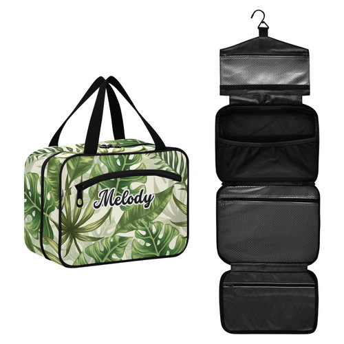 Custom Palm Tree Green Leaves Hanging Cosmetic Bags for Women Personalized Travel Toiletry Bag Large Waterproof Makeup Cosmetic Case Customized Cosmetic Travel Bag for Accessories Shampoo Cosmetics,M Custom Palm Tree Green Leaves Hanging Cosmetic Bags for Women Personalized Travel Toiletry Bag Large Waterproof Makeup Cosmetic Case Customized Cosmetic Travel Bag for Accessories Shampoo Cosmetics,M