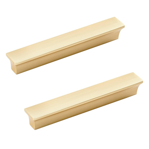 AOKENBAO 6-inch Brushed Brass Cabinet pulls Brass Cabinet pulls Brushed Gold Cabinet pulls Gold Cabinet pulls Gold Cabinet Handles Gold Drawer pulls Gold Handles for cabinets 2-Pack