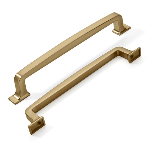khtumeware 6 Pack 6-1/4Inch Kitchen Cabinet Handles Brushed Brass Cabinet Pulls Brushed Gold Drawer Pulls Kitchen Cabinet Hardware Kitchen Handles for Cabinets Cupboard Handles Drawer Handles