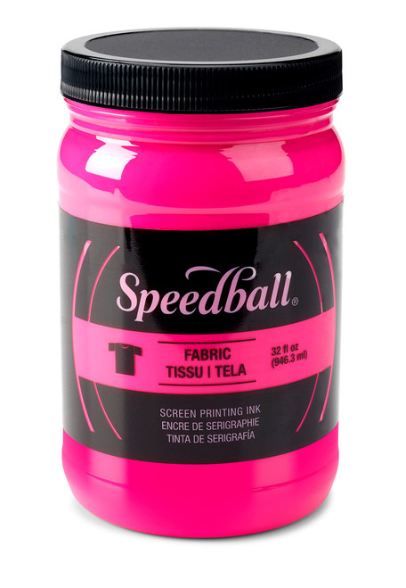 Speedball Fabric Screen Printing Ink, 32-Ounce, Fluorescent Magenta