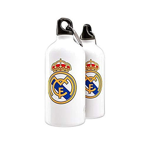 Real Madrid - White Aluminium Drinks Bottle - 400ml