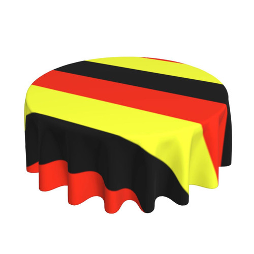 Round Tablecloth German-Flag-Germany 60 Inch Polyester Table Cloth Table Cover for Dining Table,Parties,Camping