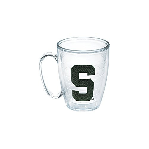 Tervis 1056241 Michigan State University Emblem Individual Mug, 16 oz, Clear