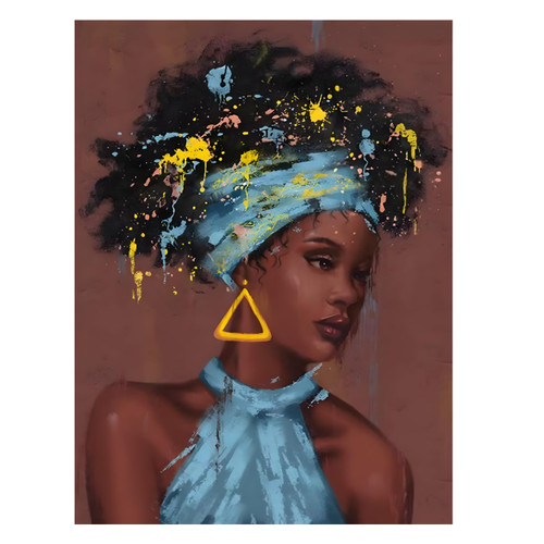 HONGYA ART DIY African American Wall Art Black Woman Beauty Painting Canvas Prints Living Room Bedroom Bathroom Frame decor Home Decoration Ready to Hang 16 * 20 M7 HONGYA ART DIY African American Wall Art Black Woman Beauty Painting Canvas Prints Living Room Bedroom Bathroom Frame decor Home Decoration Ready to Hang 16 * 20 M7