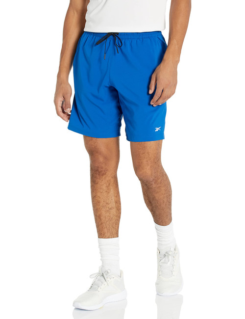 Reebok Men's Standard Workout Ready Woven Shorts, Vector Blue/Drawstring, Large