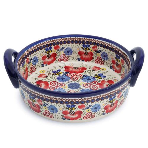 Qeeadeea Baking Dishes For Oven, 1 Quart Round Casserole Dishes For Oven, Ceramic Baking Dish 8x8 Inch-honey Bee