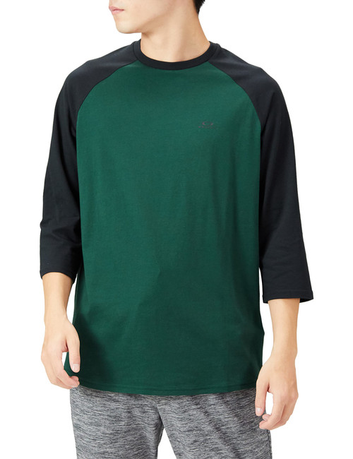 Oakley Relax Raglan 3/4 Tee, Hunter Green (Helmet), Large