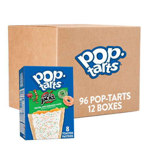 Pop-Tarts Apple Jacks Toaster Pastries, Breakfast Foods, Kids Snacks, Frosted Apple Cinnamon Flavor (96 Pop-Tarts)